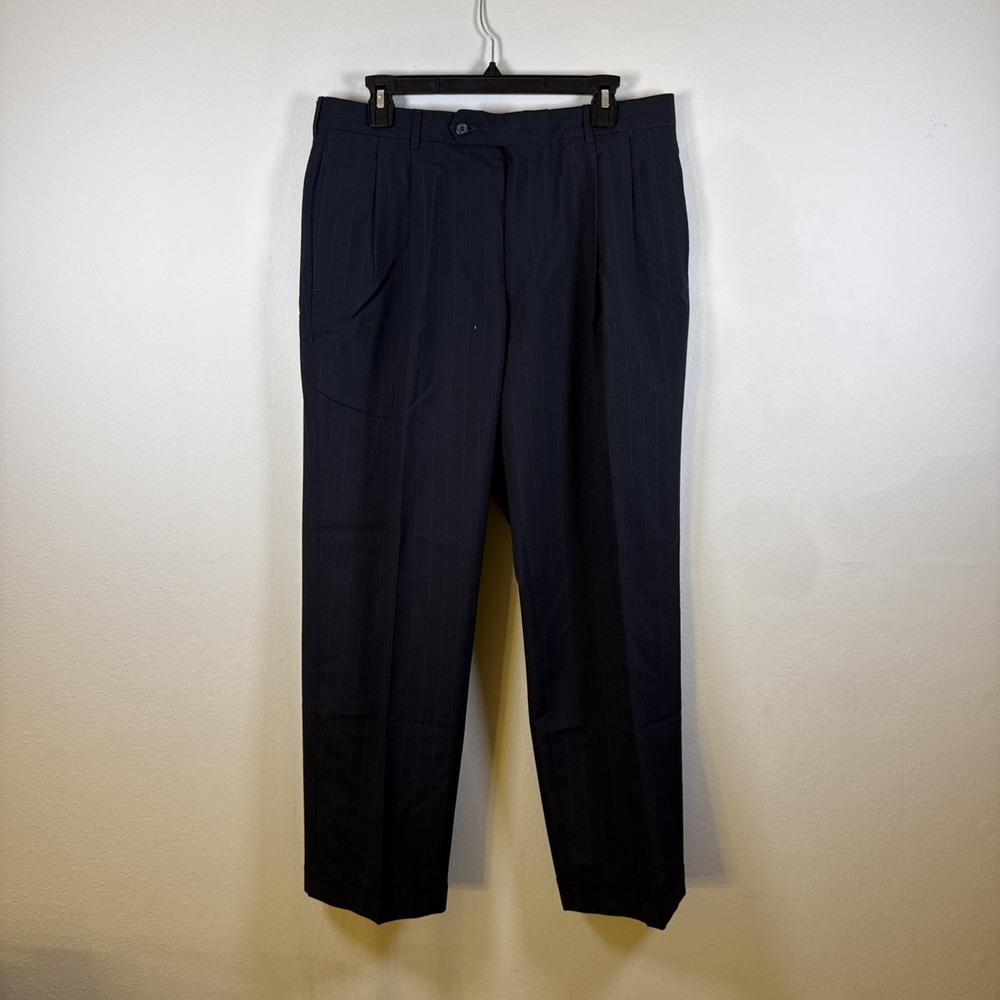 JoS A BANK Executive Collection Mens Wool Dress Pants Pin Stripe 34w X 28L Eric